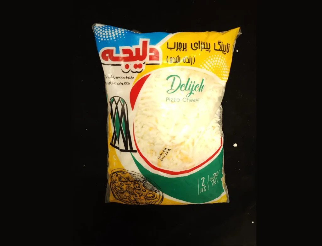 پنیر پیتزا دو کیلویی دلیجه